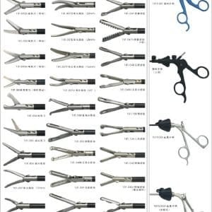 Conjunto de pinças para laparoscopia - coloproctologia - desmontáveis - novas