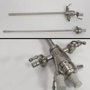 URETRÓTOMO 21 FR STRAUSS - COM 1 CANAL TRABALHO 5FR E OBTURADOR- P/USO COM ELEM. TRAB. STORZ 27050E e OTICA 4MM 30 GRAUS